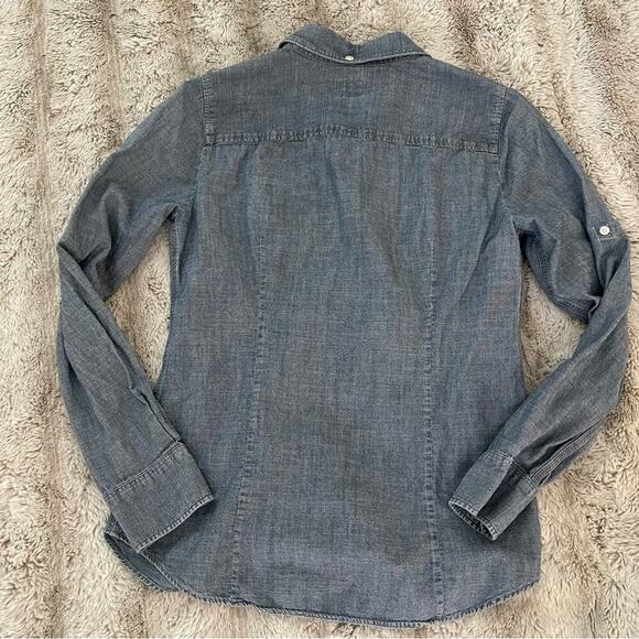 J. Crew Chambray The Perfect Shirt Button Up - Picture 4 of 6